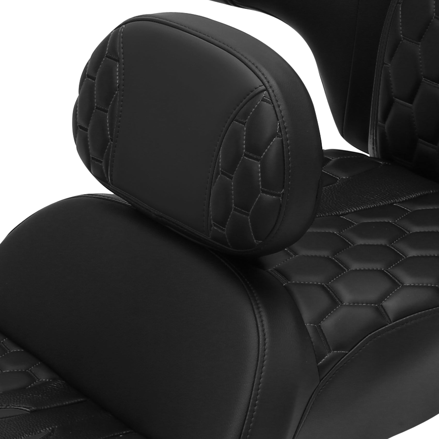 C.C. RIDER Rider Backrest 2 Up Seat Driver Backrest Pad For Harley Touring CVO Street Glide Road Glide Electra Glide Road King, 1988-2025