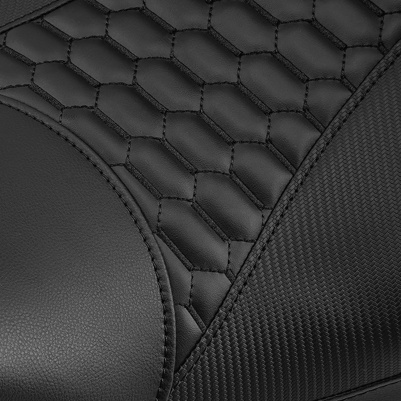 C.C. RIDER Touring Seat 2 Up Seat Driver Passenger Seat Homeycomb For Harley CVO Road Glide Electra Glide Street Glide Road King, 2009-2023