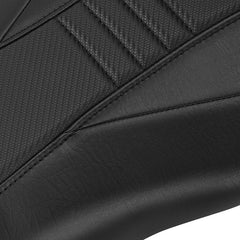 C.C. RIDER YZF R6  Front And Rear Seat Fit For YAMAHA R6 Black Carbon Fiber Stitching, 2006, 2007