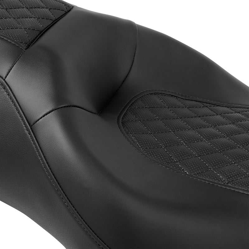 C.C. RIDER Touring Seat 2 up Seat Driver Passenger Seat For Harley Touring Street Glide Road Glide Electra Glide, 2008-2023