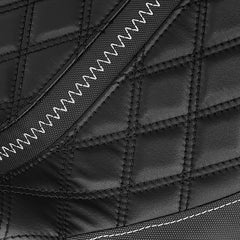 C.C. RIDER Touring Seat Two Piece 2 Up Seat Driver Solo Seat Passenger Seat Gray Stitching For CVO Road Glide CVO Street Glide, 2023-2025