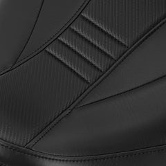 C.C. RIDER Touring Seat One Piece 2 Up Seat Driver Passenger Seat Black Carbon Fiber Stitching For Street Glide Road Glide, 2023-2025