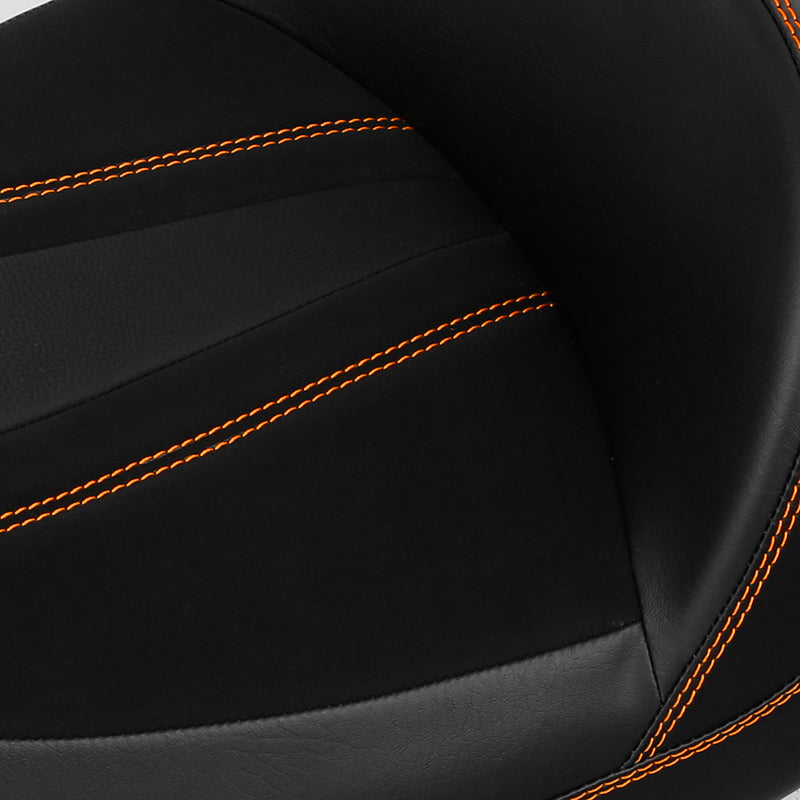 C.C. RIDER Indian Seat One Piece 2 Up Seat Orange Stitching Alcantara Seat For Indian Chieftain Models, 2014-2025