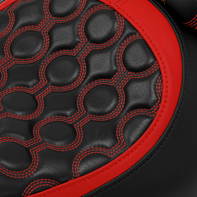 C.C.RIDER Sportster Two Piece Two Up Red Circle Stitching Seat Passenger Seat For XL883N Models, 2016-2023
