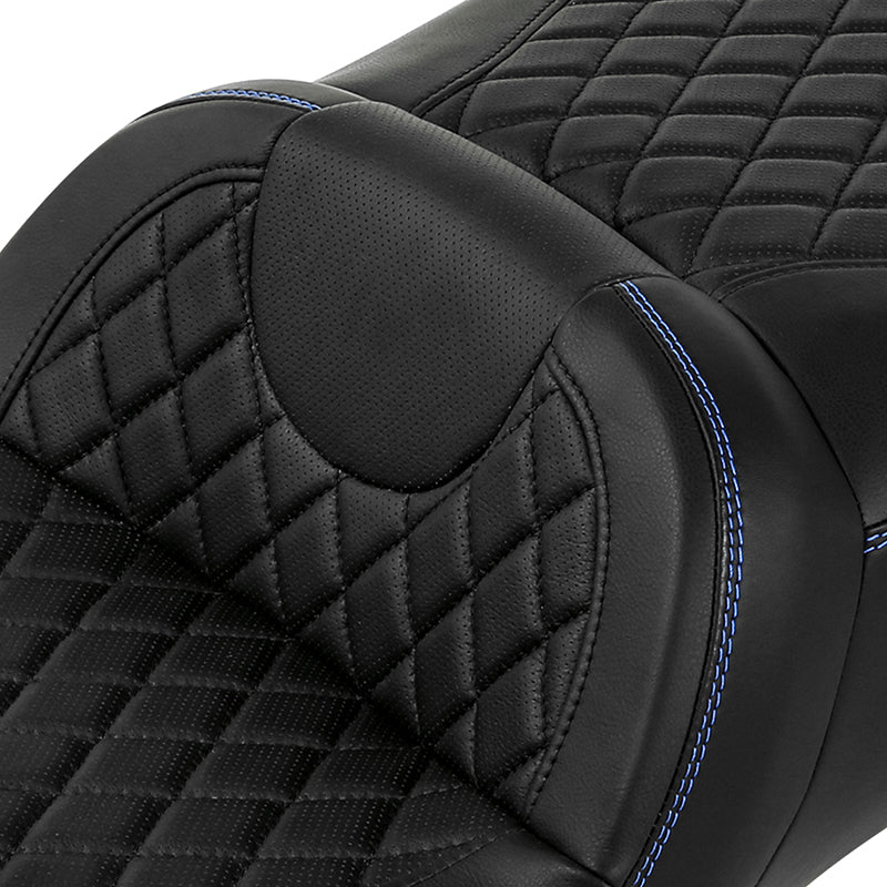 Gel Seat C.C. RIDER Touring Seat 2 Up Seat Driver Passenger Seat For Harley CVO Road Glide Electra Glide Street Glide Road King, 2009-2023