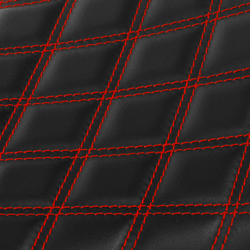 C.C.RIDER Sportster Seat Front Solo Seat Driver Rider Cushion Red Diamond Stitching, 2010-2023 XL models