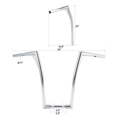 Custom Chrome 1.25" Fat 18" Rise Handlebar Bar Chrome Fit For Harley Softail Dyna Sportster XL
