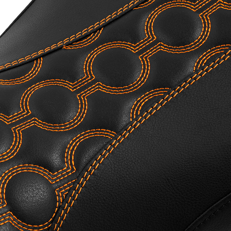 C.C. RIDER YZF R1 Front And Rear Seat For YAMAHA YZFR1 Black Orange Circle Pattern, 2007-2008