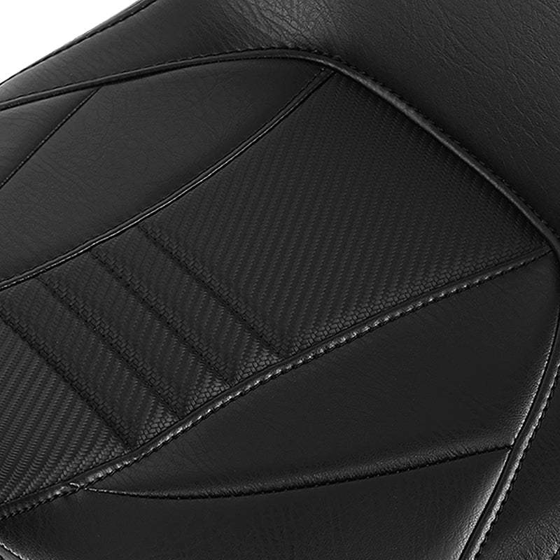 Heated Seat C.C. RIDER Touring Seat Two Piece 2 Up Seat Driver Solo Seat Passenger Seat Carbon Fiber Pattern For CVO Street Glide CVO Road Glide, 2023-2025