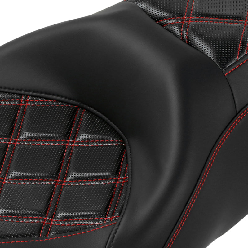 C.C. RIDER Touring Seat 2 up Seat Driver Passenger Seat Aztec For Harley Touring Street Glide Road Glide Electra Glide, 2008-2023