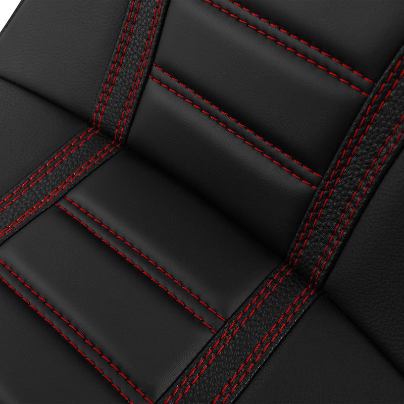 C.C. RIDER Touring Seat Two Piece 2 Up Seat Driver Solo Seat Passenger Seat Red Stitching For CVO Street Glide CVO Road Glide, 2023-2025