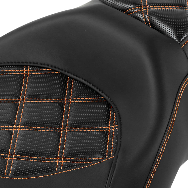 C.C. RIDER Touring Seat 2 up Seat Driver Passenger Seat Aztec For Harley Touring Street Glide Road Glide Electra Glide, 2008-2023