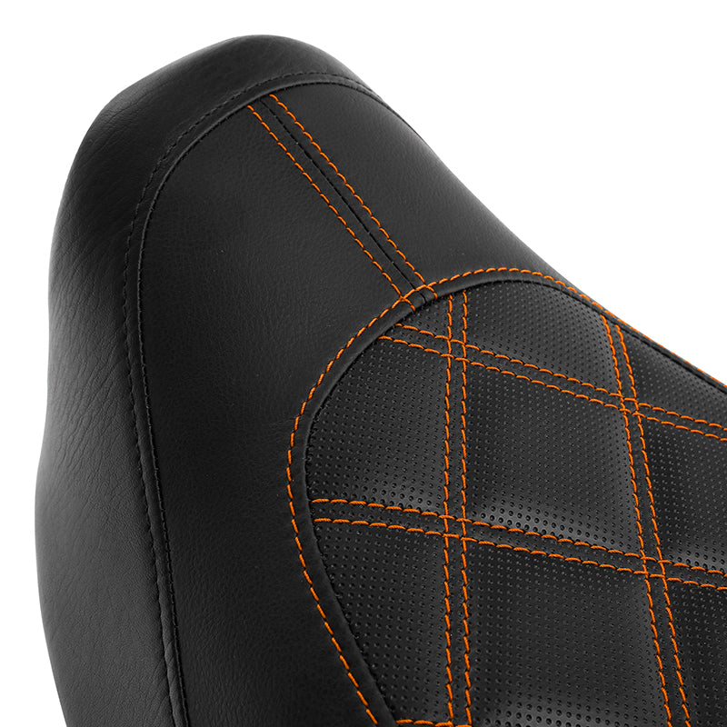 C.C. RIDER Dyna Step Up Seat 2 up Seat Diamond Stitching For Fat Bob FXD/FXDWG Dyna Low Rider, 2006-2017