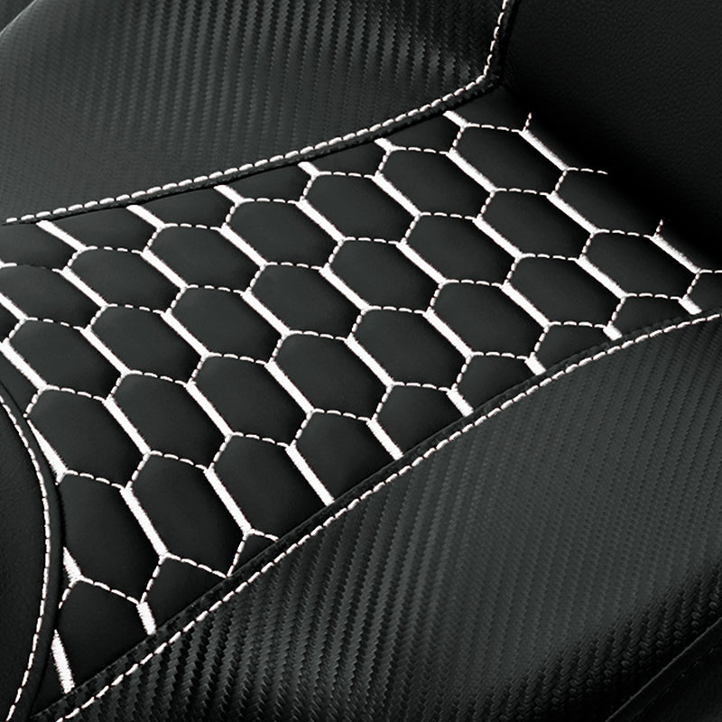 C.C. RIDER Touring Seat 2 Up Seat Driver Passenger Seat Homeycomb For Harley CVO Road Glide Electra Glide Street Glide Road King, 2009-2023