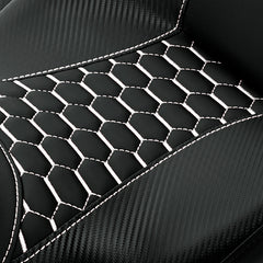 C.C. RIDER Touring Seat 2 Up Seat Driver Passenger Seat Homeycomb For Harley CVO Road Glide Electra Glide Street Glide Road King, 2009-2023