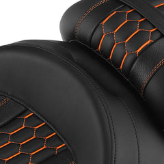C.C. RIDER Indian Seat 2 Piece 2 Up Seat Honeycomb Stitiching For Indian Chieftain Dark Horse Chieftain Limited Chieftain Elite Springfield, 2014-2025