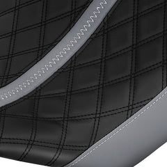 C.C. RIDER Touring Seat 2 up Seat Driver Passenger Seat For Harley Touring Street Glide Road Glide Electra Glide, 2008-2023