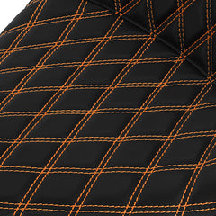 C.C. Rider BMW R18B R18 Transcontinental One Piece Seat Rider Passenger Seat Pillion Cushion Orange Lattice Stitching, 2020-2024