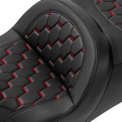 Gel Seat C.C. RIDER Touring Seat 2 Up Seat Driver Passenger Seat For Harley CVO Road King Road Glide Electra Glide Street Glide, 2009-2023