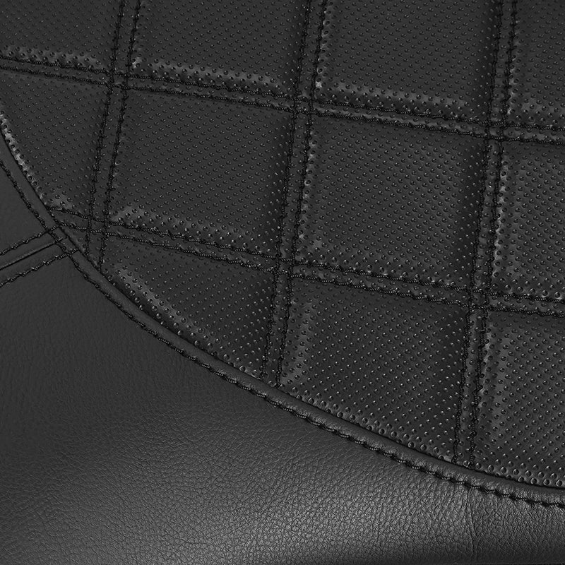 C.C. RIDER YZF R6 Front And Rear Seat Black Diamond Stitching For YAMAHA YZFR6 Black, 2017-2022