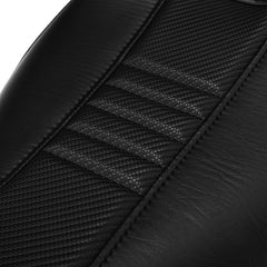 C.C.RIDER Sportster Seat Front Solo Seat Driver Rider Cushion Black Microfiber Leather, 2010-2023 XL models