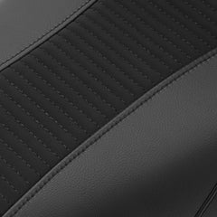 C.C. RIDER Dyna Step Up Seat 2 Up Seat Black Stripes Stitching For Dyna Wide Glide Super Glide, 1996-2003