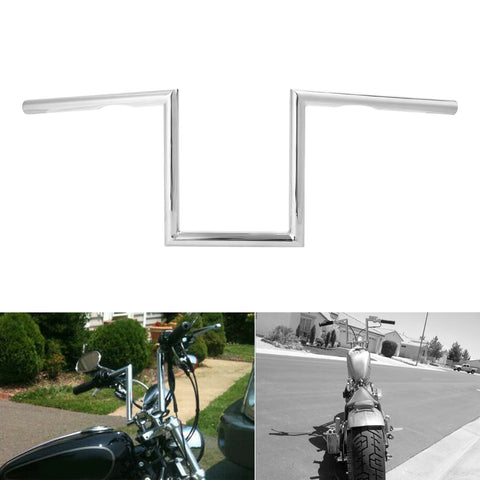 Jammer 1"Wide Style Z-Bar 10"Rise 60's Handlebar W/Indent Fit For Harley 1"Clamp