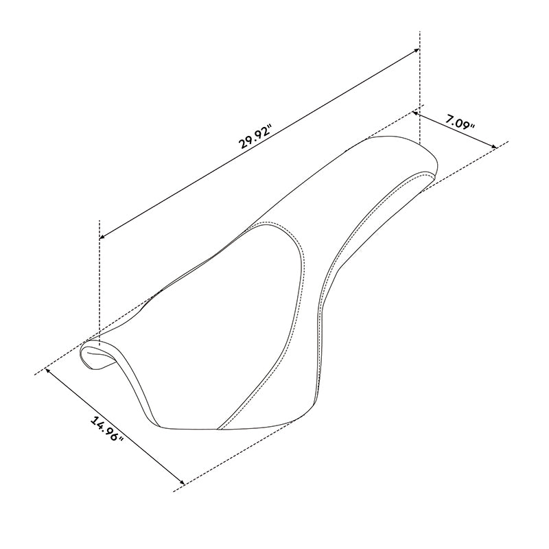 C.C. RIDER 1600/1700 Roadstar Midnight/Silverado Driver Passenger Seat Black Color For YAMAHA, 2009-2014