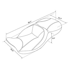 C.C. RIDER Touring Seat 2 Up Seat Driver Passenger Seat Diamond Grip For Harley CVO Road Glide Electra Glide Street Glide Road King, 2009-2023