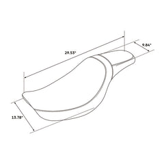 C.C. RIDER Dyna Seat 2 up Seat Motorcycle Seat Honeycomb For Dyna Low Rider Fat Bob FXD/FXDWG, 2006-2017