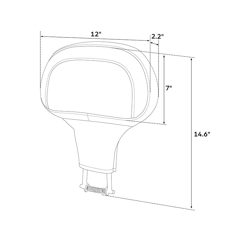 C.C. RIDER Rider Backrest Phone Pocket 2 Up Seat Driver Backrest Pad For Harley Touring CVO Street Glide Road Glide Electra Glide Road King, 1988-2025