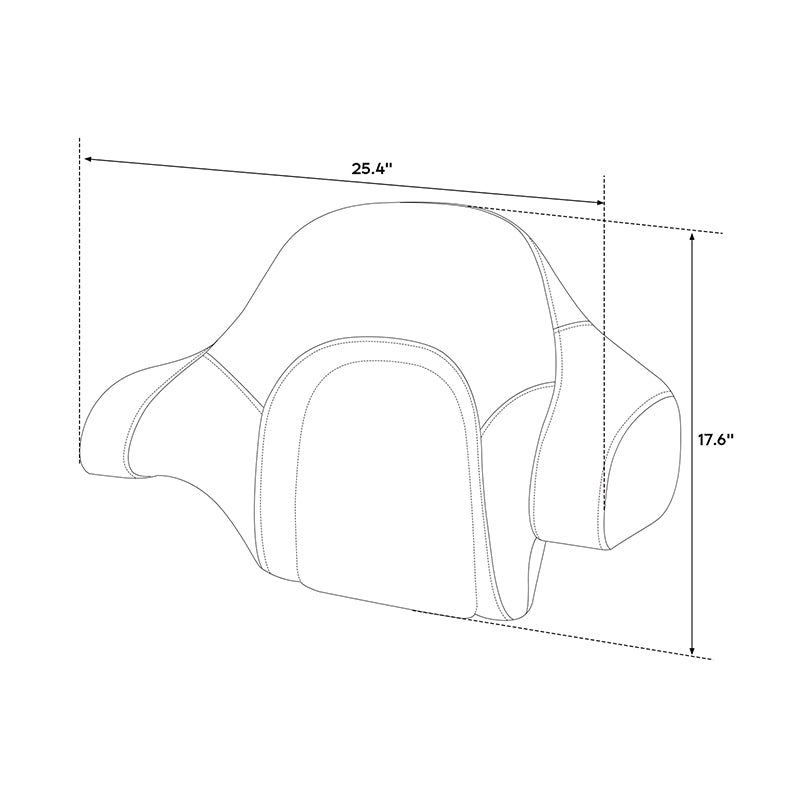 C.C. RIDER King Passenger Backrest King Touring Pack Trunk Backrest For Touring Road Glide Electra Glide Street Glide Road King, 2014-2025