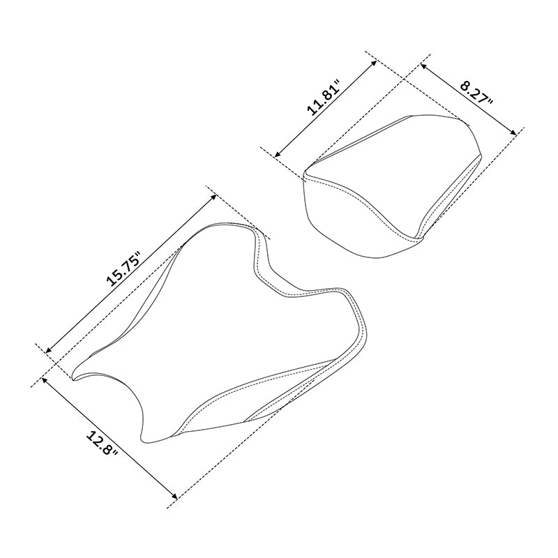 C.C. RIDER CBR1000RR Two Piece Seat Black Lattice For Honda CBR1000RR(SP), 2017-2025