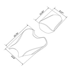 C.C. RIDER CBR1000RR Two Piece Seat Black Lattice For Honda CBR1000RR(SP), 2017-2025