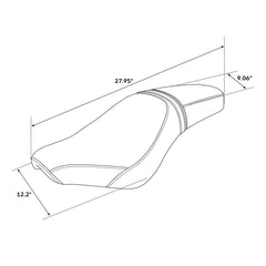 C.C. RIDER Honda Rebel 300 CMX300 Front And Rear Seat Orange Stitiching, 2017-2024