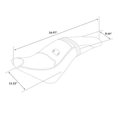 C.C. RIDER Indian Scout 2 Up Seat Driver Passenger Sport Seat For Indian Scout Sixty 100th Aniversary Scout ABS, 2015-2024