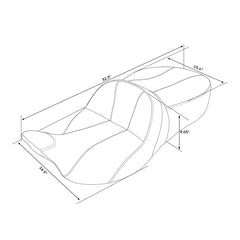 Gel Seat C.C. RIDER Touring Seat 2 Up Seat Driver Passenger Seat For Harley CVO Road Glide Electra Glide Street Glide Road King, 2009-2023