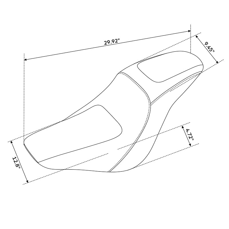 C.C. RIDER Softail Seat Low Rider S Low Rider ST Driver Passenger Seat  Fit For Low Rider Sport Glide FXLR FXLRS FXLRST 2018-2025