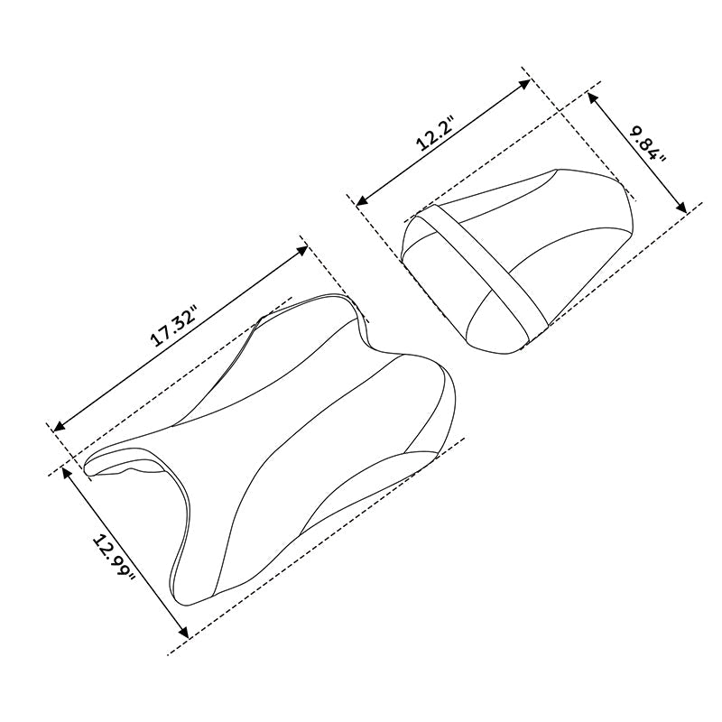 C.C. RIDER YZF R1 Front And Rear Seat For YAMAHA YZFR1 Black Alcantara Leather, 2007-2008