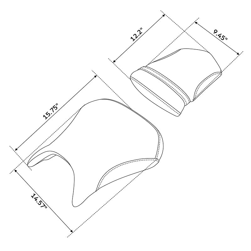 C.C. RIDER YZF R1 Front And Rear Seat For YAMAHA YZFR1 Black Lattice Stitching, 2000-2001