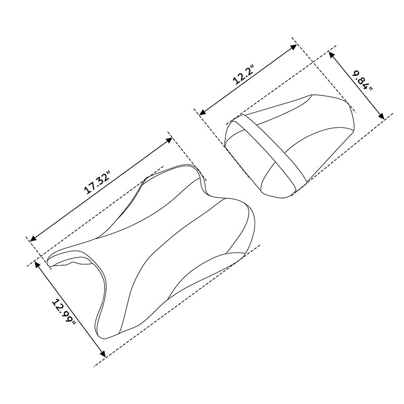 C.C. RIDER YZF R1 Front And Rear Seat For YAMAHA YZFR1 Black Lattice Stitiching, 2007-2008