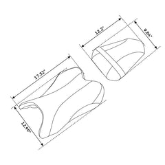 C.C. RIDER YZF R1 Front And Rear Seat For YAMAHA YZFR1 Black Lattice Stitiching, 2007-2008