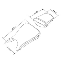 C.C. RIDER YZF R6 YZF R6S Front And Rear Seat Black Red Diamond For YAMAHA YZFR6 2003-2005 YZFR6S 2006-2009