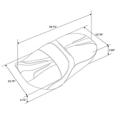 C.C. RIDER Touring Seat One Piece 2 Up Seat Driver Passenger Seat Black For Street Glide Road Glide, 2023-2025