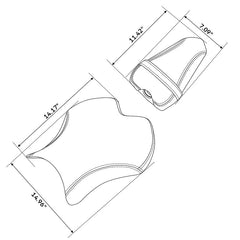 C.C. RIDER YZF R6 Front And Rear Seat Black Carbon Fiber Stitching For YAMAHA YZFR6 Black, 2017-2022