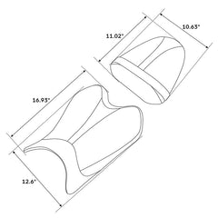 C.C. RIDER YZF R6 Front And Rear Seat For YAMAHA R6 YZFR6 Black And Red Trmming, 2008-2016