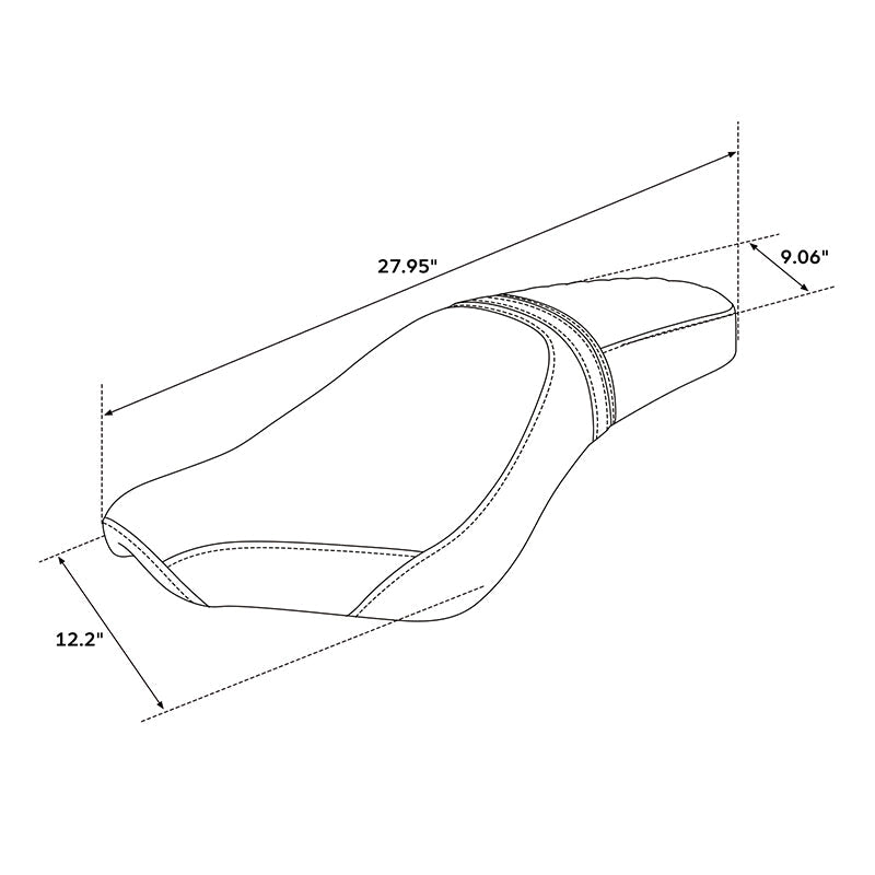 C.C. RIDER Honda Rebel 300 CMX300 Front And Rear Seat Orange Circle Stitiching, 2017-2024