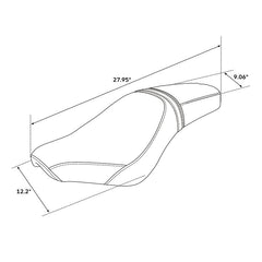 C.C. RIDER Honda Rebel 300 CMX300 Front And Rear Seat Orange Circle Stitiching, 2017-2024