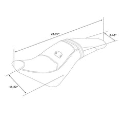 C.C. RIDER Indian Scout 2 Up Seat Driver Passenger Sport Seat For Indian Scout Sixty 100th Aniversary Scout ABS, 2015-2024