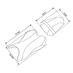 C.C. RIDER YZF R1 Front And Rear Seat For YAMAHA YZFR1 Black Blue White Joining Design, 2007-2008